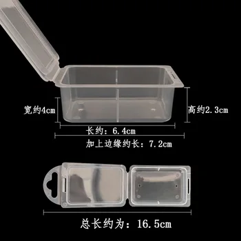Кутия с една дупка, ABS, 1 бр., правоъгълна прозрачна пластмасова опаковъчна кутия, винт органайзер, риболовни принадлежности, риболовен кука, Кутия За съхранение