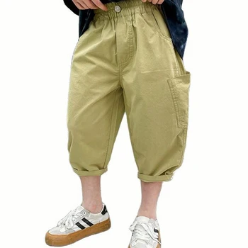 Летни панталони за момче, обикновена къса ежедневни панталони за момчета, детски дрехи за тийнейджъри 6 8 10 12 14