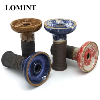 Многоцветни керамични чаши за наргиле, аромати за наргиле, употреба за тютюневи изделия, аксесоари, син, кафяв, розов цвят или по поръчка LM-B123