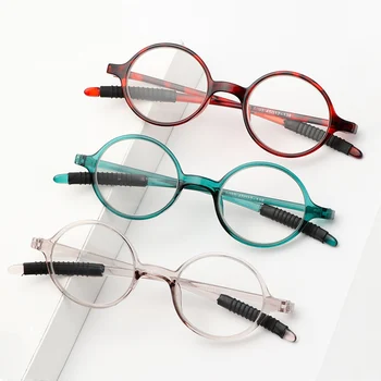 Модни Очила за четене в Кръгла Рамка за Жени, Мъже, Грижа За вашата Визия с Висока разделителна способност, Очила за четене при Пресбиопия + 1,0 ~ + 4,0