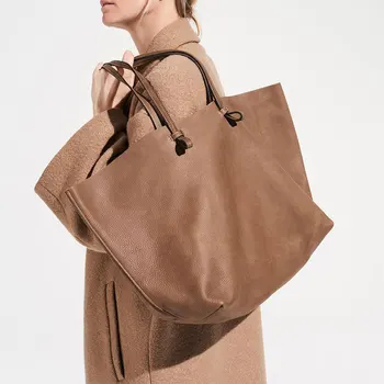 Модни чанти от естествена кожа, преносима чанта за пазаруване, една проста жена е голяма чанта през рамо GN-SB-gwnpdb