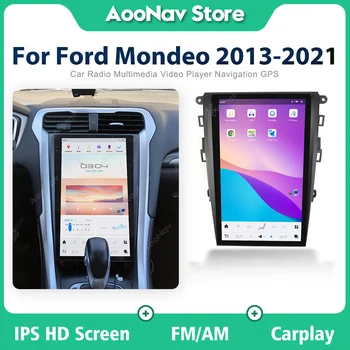 Мултимедийно радио 128G за Ford Mondeo 2013-2021 Android 11 GPS навигация, безжичен стереоплеер CarPlay Tesla Screen, главното устройство