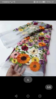 Нигерийская окото Лейси Плат с пайети ръчно изработени, Африка 2022, висококачествено луксозно Тюлевое дантела от мъниста за шиене на сватбена вечерна рокля
