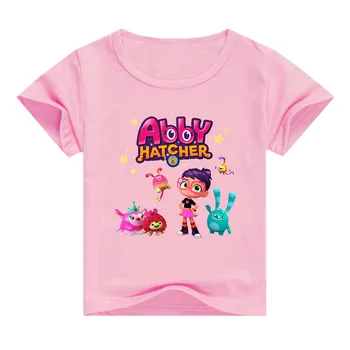 Нова детска тениска с изображение, Аби Хатчър, тениска за момчета, лятна модна тениска за момичета, сладки бебешки тениски, потници от 2 до 12 години