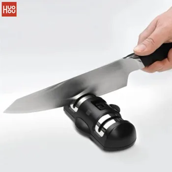 Нова острилка за ножове от точильного камък Huohou, 2 степени, кухненски острилка за камък, инструменти за заточване на кухненски ножове