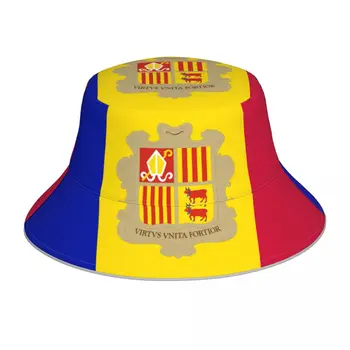 Нова рибарска шапка унисекс, модна шапка с флага на Андора, ветрозащитная градинска светоотражающая панама