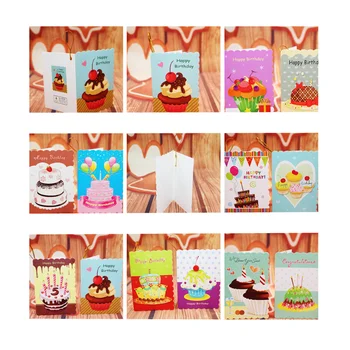 Нови 160 Листа Поздравителни Картички За Рожден Ден, Подарък Етикет Със Златна Панделка За Бебешка Торта, Награда, Юбилейна Пощенска Картичка С Пожелания