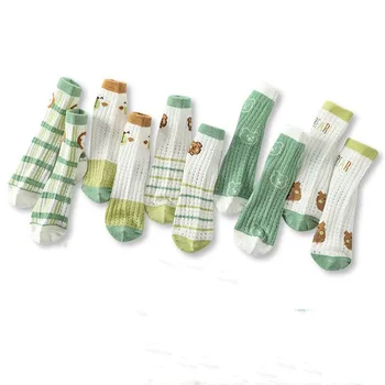Нови детски чорапи; сезон пролет-лято; фини мрежести чорапи среден и голям размер, за момчета и момичета; дишаща къси чорапи;