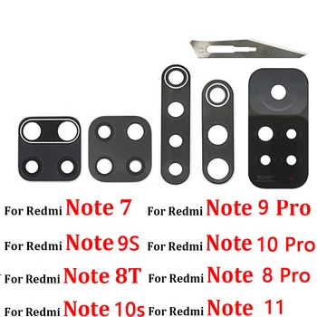 Оригинален Нов Стъкло на обектива на камерата Redmi Note 9 Pro С Лепило Redmi Note 11 7 8 8T 9S 9 10 Pro Max Стъкло камера С Инструмент За Ремонт