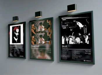 Плакат с капак на албум в скандинавските поп-музиката на 80-те години, Естетичен рапърът, звездата на хип-хоп, рок-музика, Голям художник, Стенни рисувани върху платно, Интериор на стаите в дома