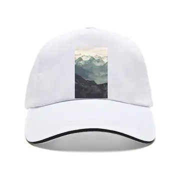 Планински мъгли, шапка, планини, мъгла, природа, синьо, черно, зелено, зимен сняг пейзаж, скали