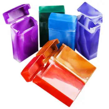 Портсигар от 1 бр. Преносим пластмасов портсигар Кутия за съхранение на притежателя на съда, аксесоари за пушачи различни цветове