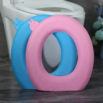 Преносим възглавница за седалката на тоалетната чиния от ЕВА, водонепроницаемое, утолщенное, универсален пръстен за тоалетната чиния, през лятото може да се пере на капака на битови тоалетна