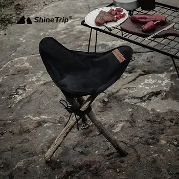 Сгъваема триъгълна столче за планински отдих, текстилен преносимо столче за улицата