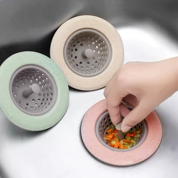 Силиконово цедка за кухненска мивка с антиблокирующим филтър за миене на съдове и външни водосточни капака, за да басейна за коса