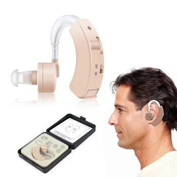 Слухов апарат, усилвател на звука в ухото, Регулируеми слухови апарати, монтирани в ухото, Преносим слухов усилвател за глухи възрастни хора, слушайте