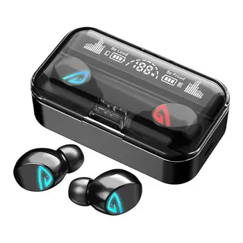 Слушалки TWS БТ 5.0 със зарядното устройство с капацитет 1200 mah, безжични слушалки, 3D Стерео Спортни водоустойчиви слушалки, слушалки С микрофон