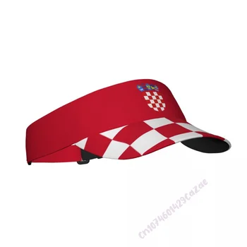 Солнцезащитная шапка с козирка под флага на Хърватия, Регулируеми Дишащи слънчеви унисекс шапки, спортни костюми за плаж, голф, тенис, улица