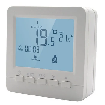 стая, LCD терморегулятор с седмичен топъл, за контрол на температурата в помещението, с голям LCD екран