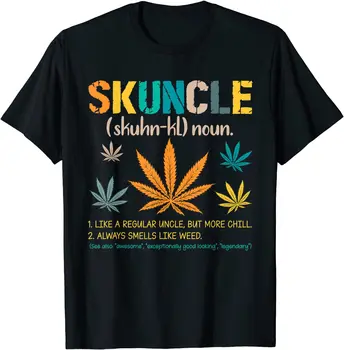 Тениска Skuncle Definition Смешни Плевели Pot Cannabis Stoner Uncle с 3D принтом, Потници и тениски, Топла разпродажба памучни мъжки тениски
