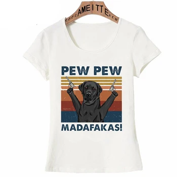 Хумор Сладък Лабрадор, Черно Забавно куче, тениска с принтом 