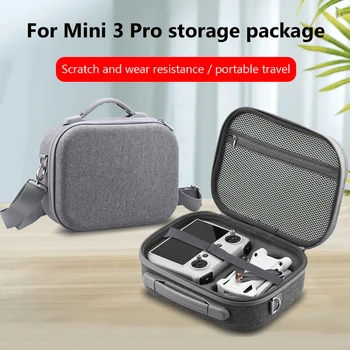 Чанта през рамо за DJI Mini 3 Pro, батерия за дистанционното управление, аксесоари за тялото дрона, преносими чанти за носене, чанта за съхранение, сиво