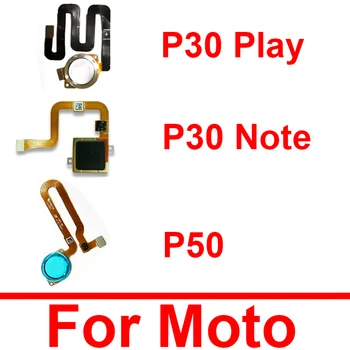 Четец на пръстови отпечатъци, сензор Touch ID, бутон за връщане назад, Home бутон, гъвкав кабел за Motorola Moto P30 Play, P50, P30 Забележка, резервни части