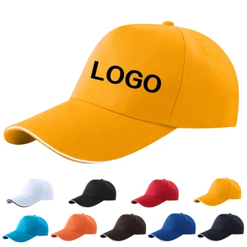 Шапка с логото на поръчка за жени, мъже, бейзболна шапка от памук с мек покрив, за възрастни, Регулируеми шапки за татковци, Лятна спортна шапка от слънцето
